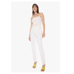 Women's White High-Waisted Jeans